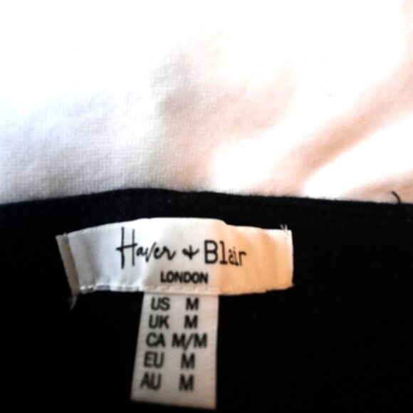 Haver and Blair (London) wide leg trousers, navy blue, classic look - Picture 7 of 8